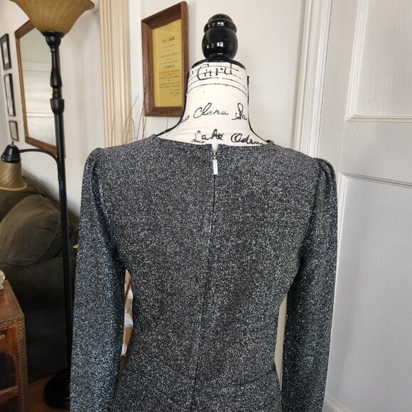 Michael Kors Silver Metallic Evening Dress NWT SZ P/M - Picture 7 of 12